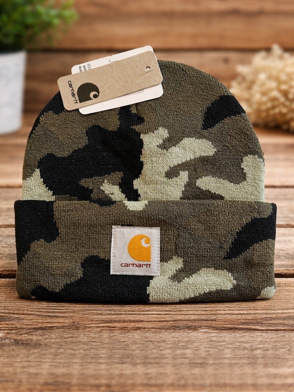 Carhartt Camo Unisex Beanie NWT One Size Warm Winter Hat